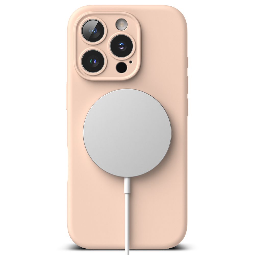 Ringke iPhone 16 Pro Skal MagSafe Silikon Pink Sand