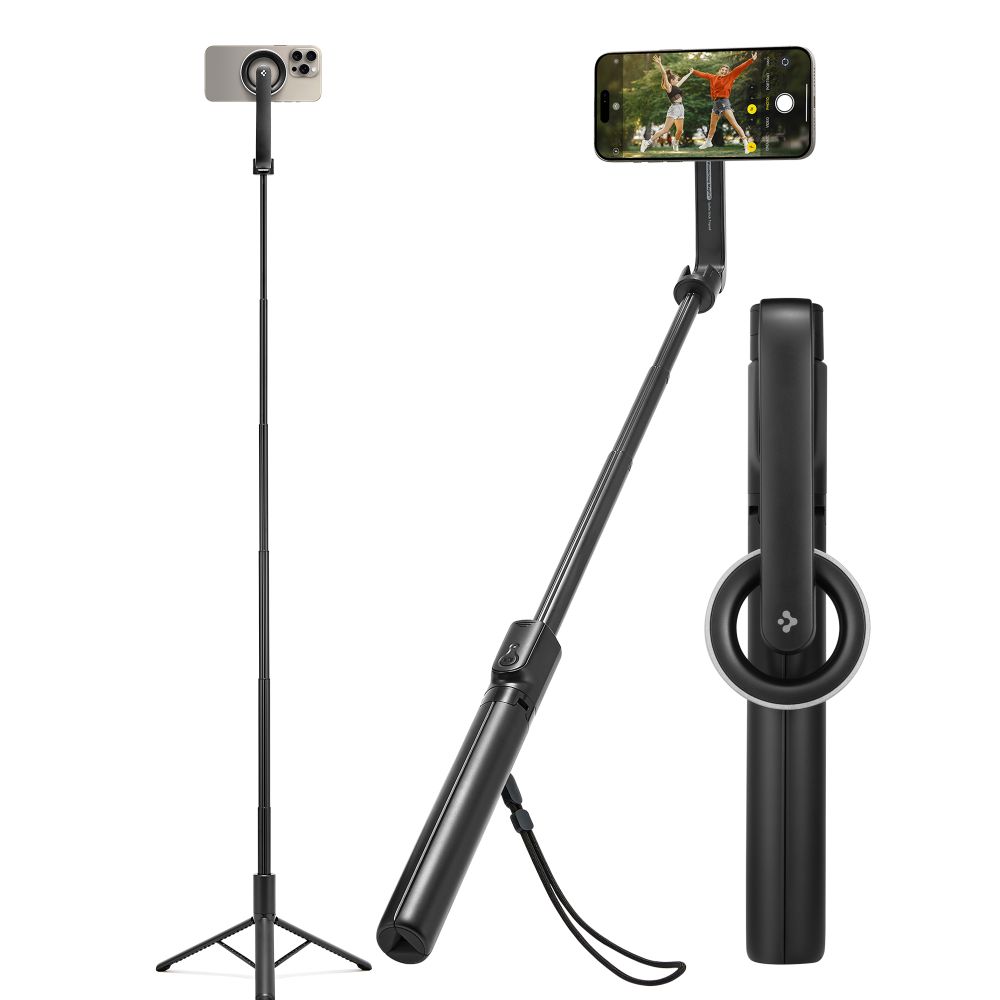 Spigen 120 cm MagSafe Bluetooth Selfiestick Tripod Svart