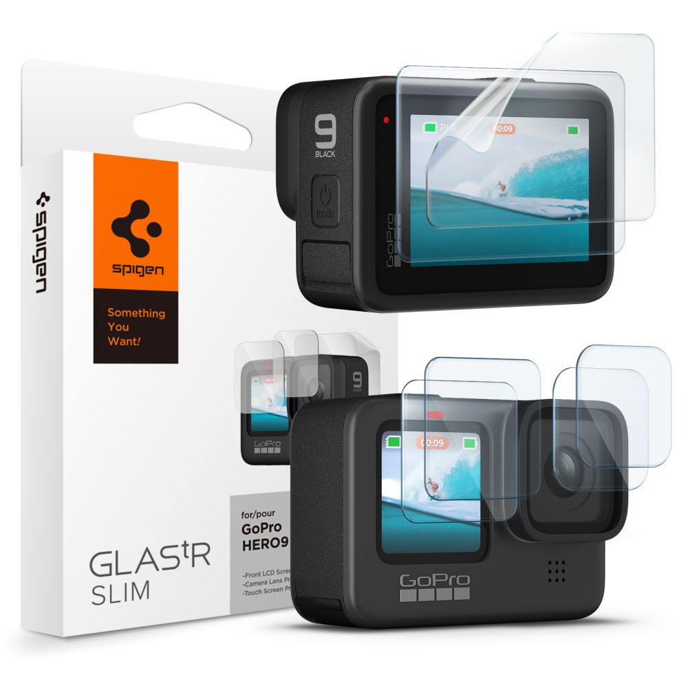 Spigen GoPro Hero 12/11/10/9 2-SET Glas.tR Slim + Film Transparent