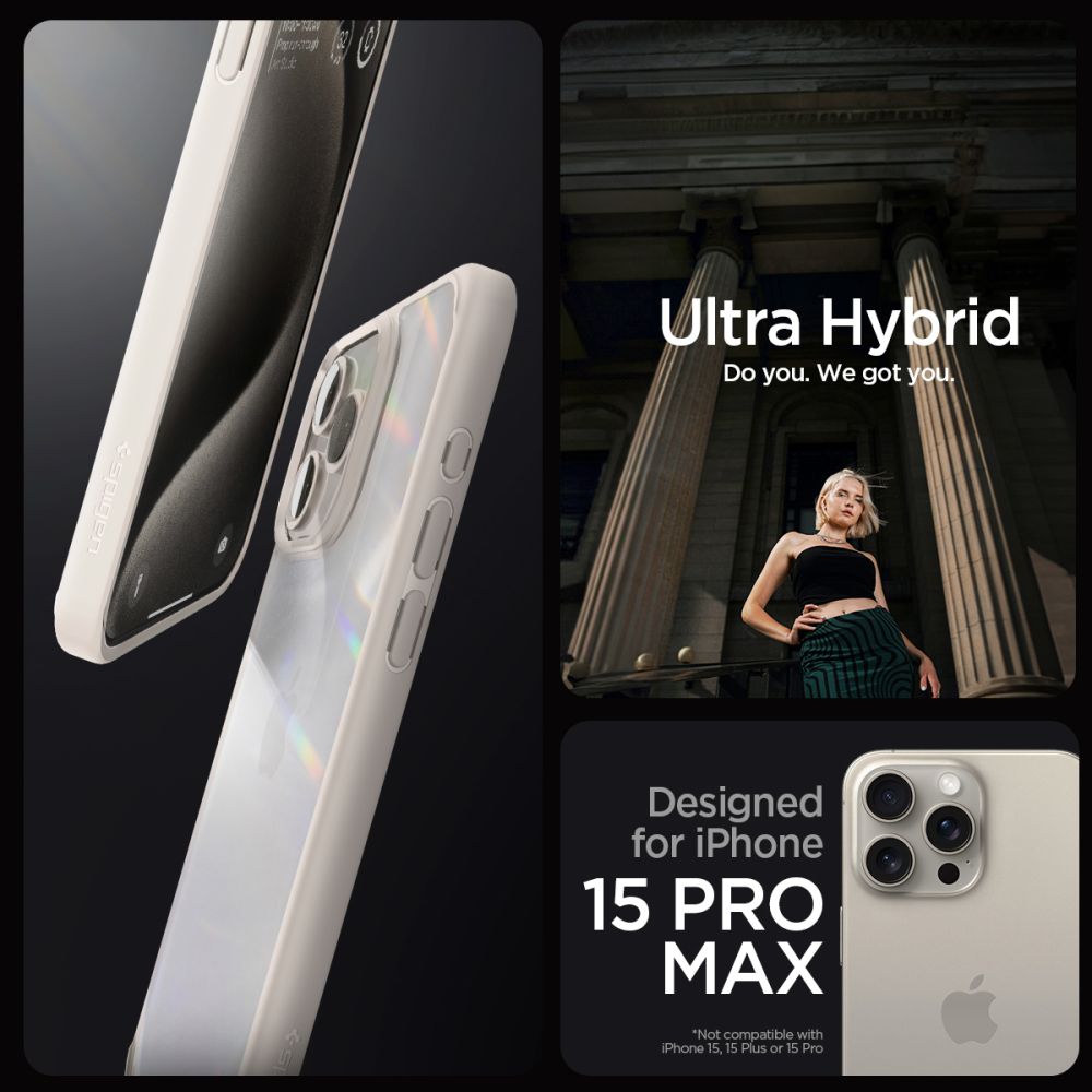 Spigen iPhone 15 Pro Max Skal Ultra Hybrid Titanium