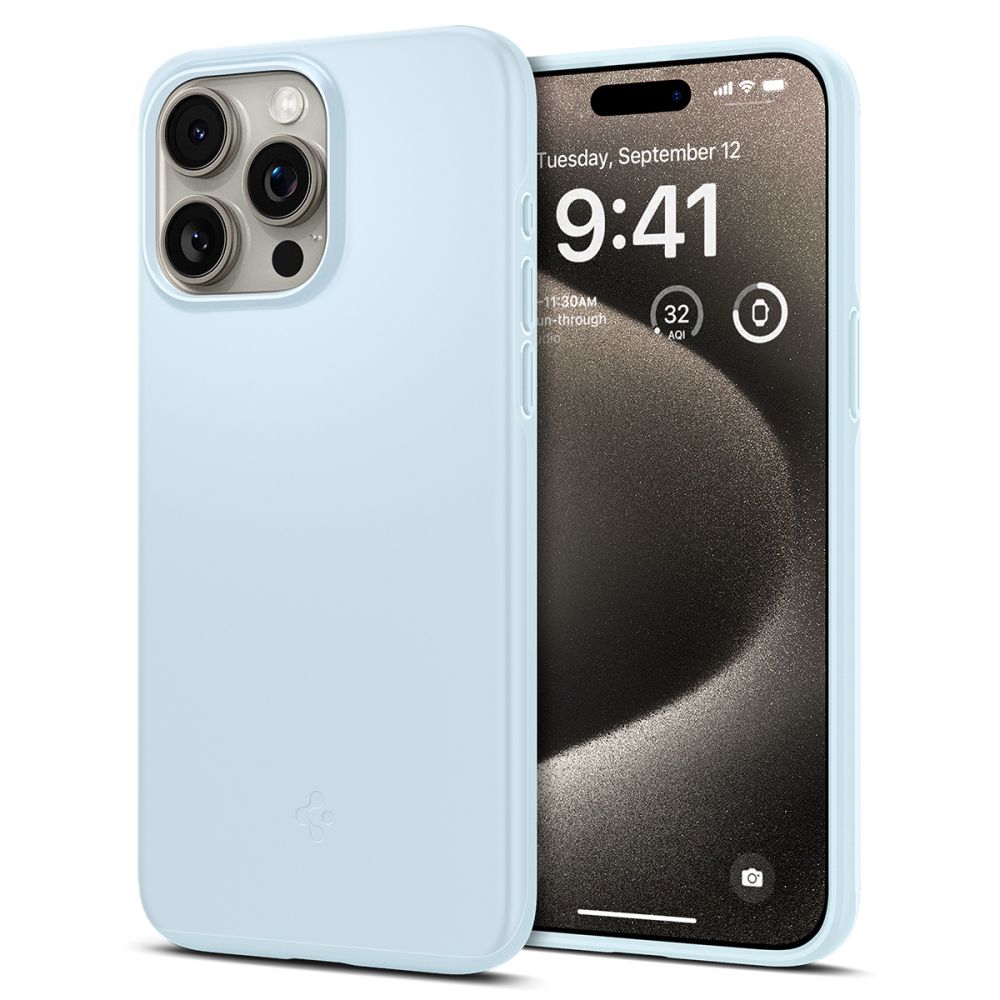 Spigen iPhone 15 Pro Max Skal Thin Fit Blue