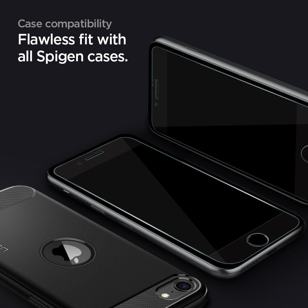 Spigen iPhone 7/8/SE 2-PACK Skärmskydd Glass FC