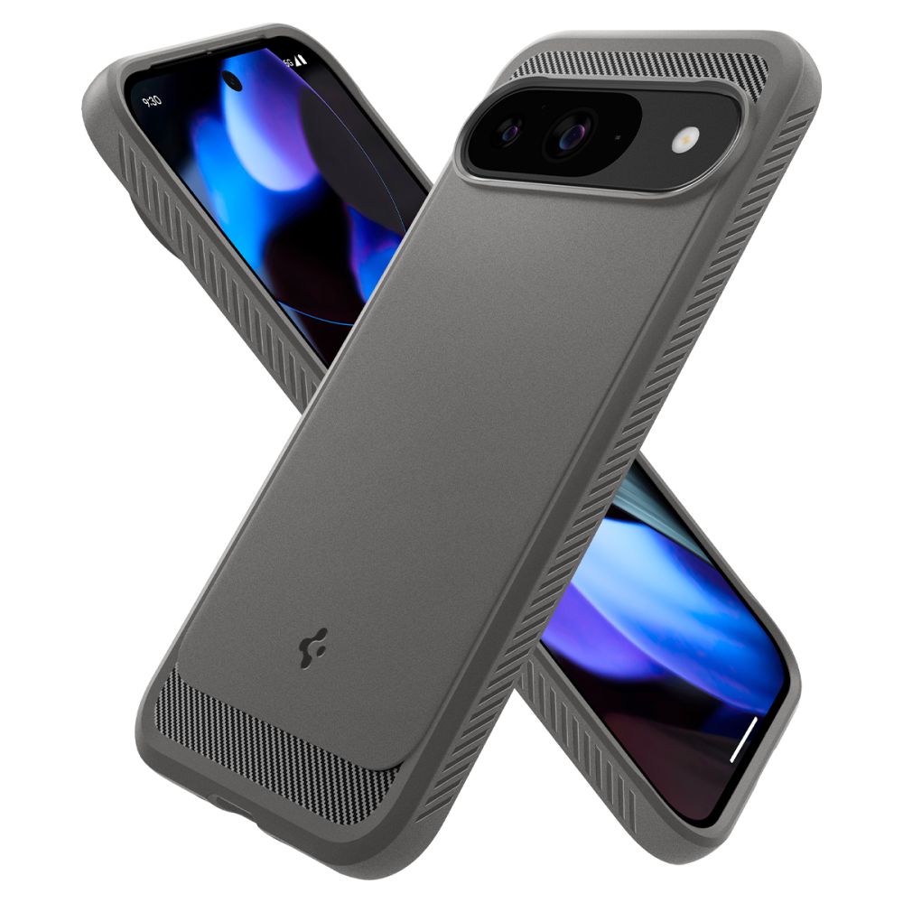 Spigen Google Pixel 9/9 Pro Skal Rugged Armor Marble Grey