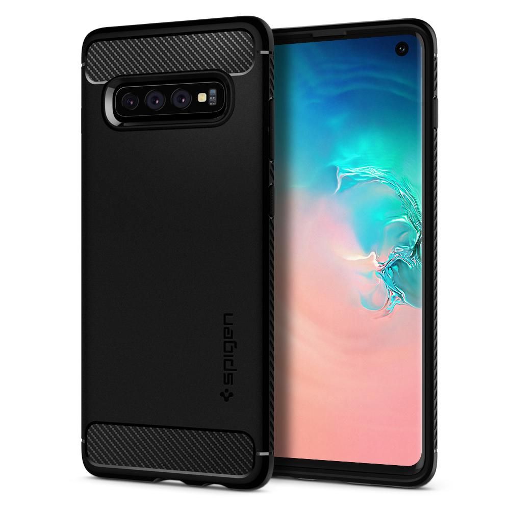 Spigen Samsung Galaxy S10 Skal Rugged Armor Svart