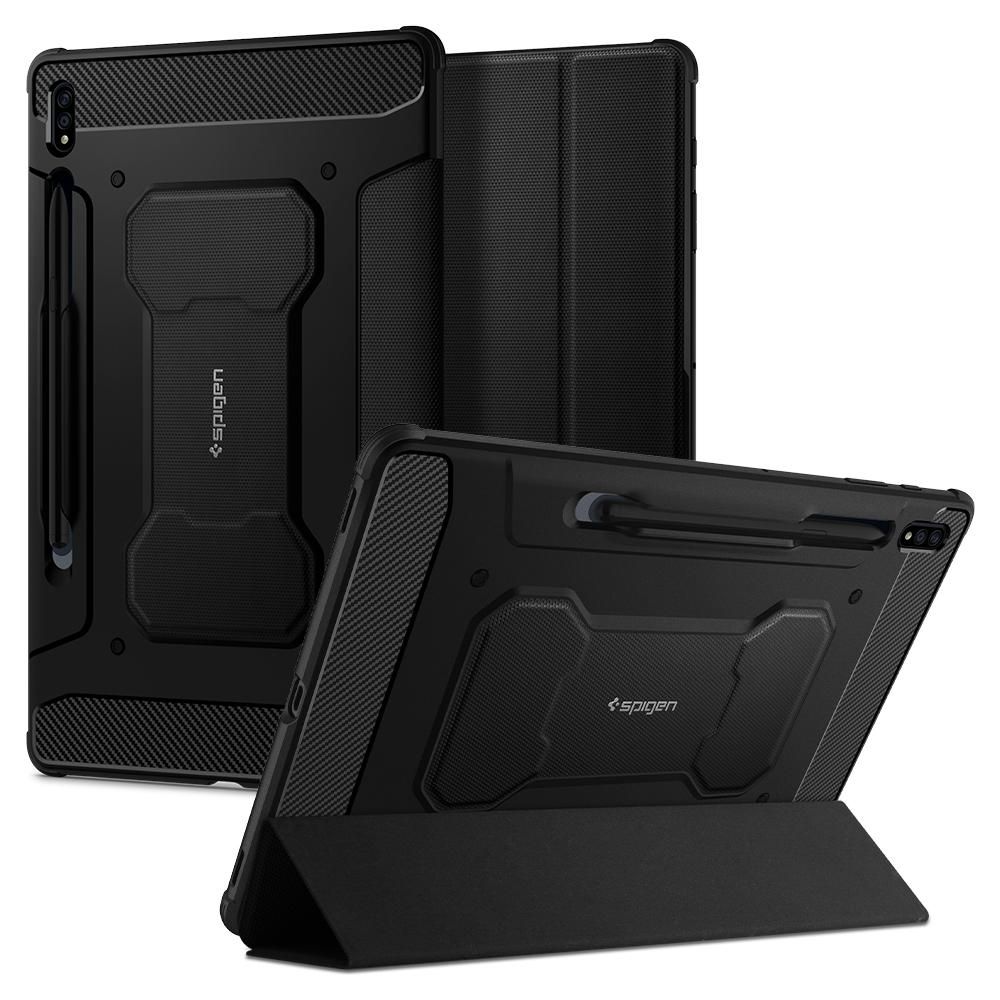 Spigen Galaxy Tab S8 / S7 Fodral Rugged Armor 'Pro' Svart