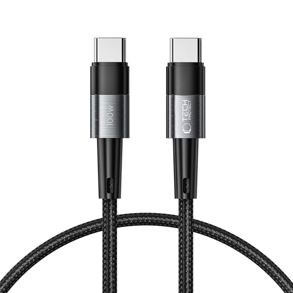 Tech-Protect 0.5 m 100W/5A PD USB-C - USB-C Kabel UltraBoost Grå