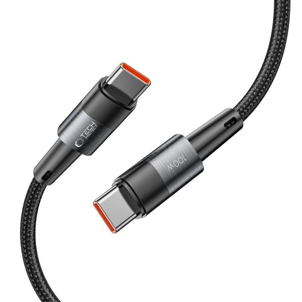 Tech-Protect 0.5 m 100W/5A PD USB-C - USB-C Kabel UltraBoost Grå