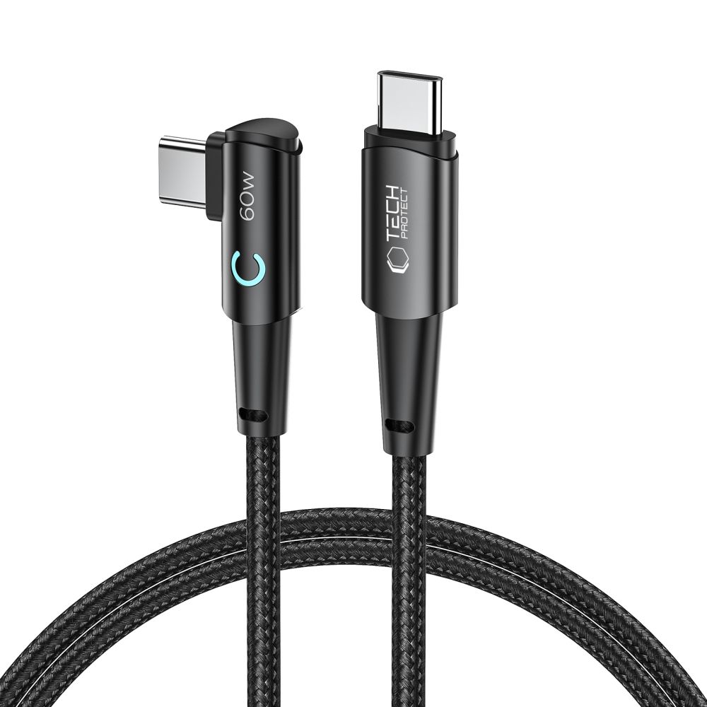 Tech-Protect 1 m 60W/6A USB-C - USB-C Kabel UltraBoost Grå