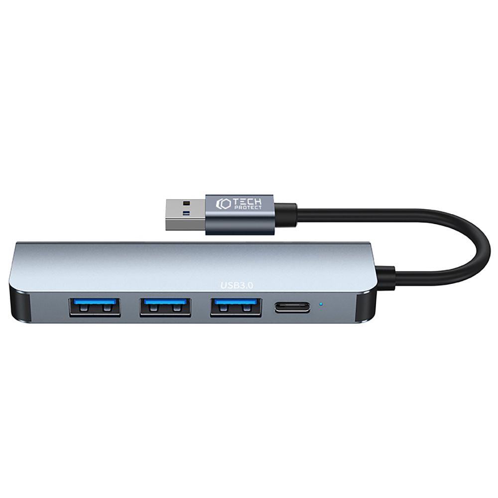 Tech-Protect 5in1 USB-A Hub USB-C / USB-A Grå