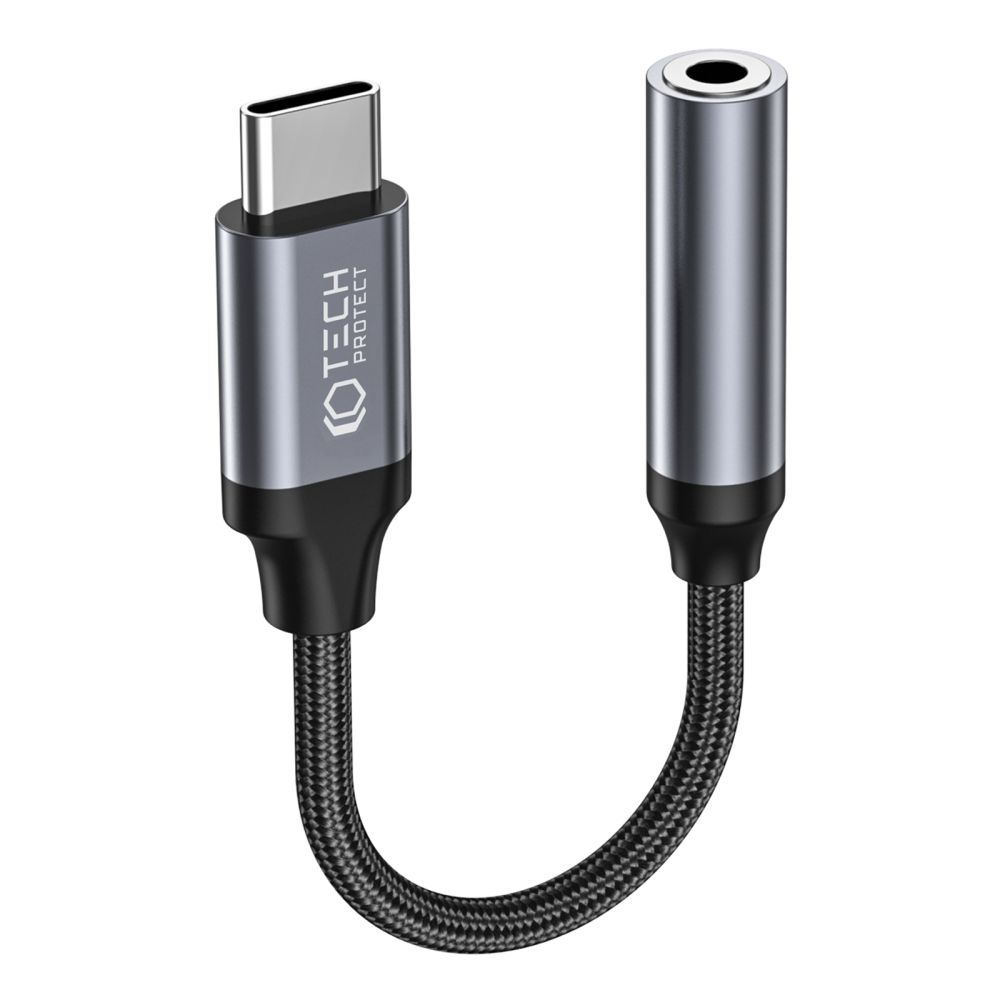 Tech-Protect USB-C - 3.5 mm AUX Hona Adapter UltraBoost Svart