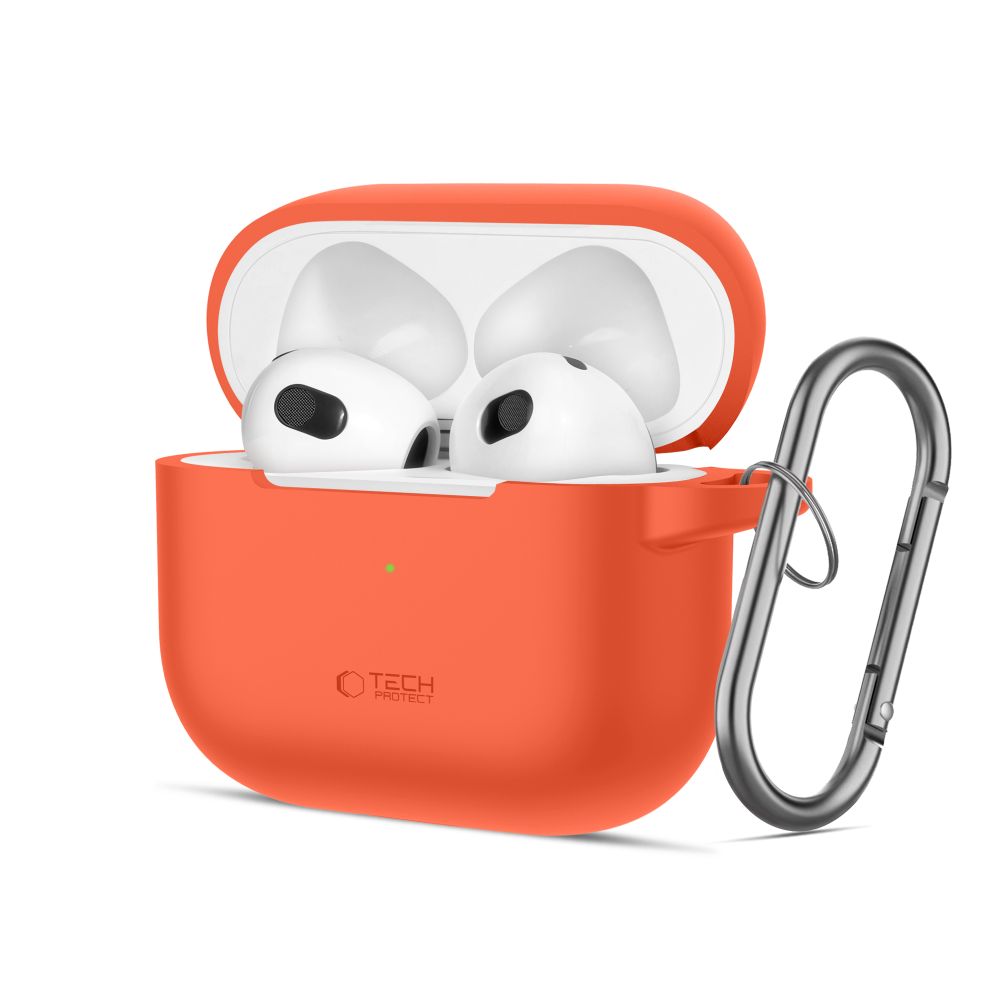 Tech-Protect AirPods 3 Skal Silikon Hook Neon Orange