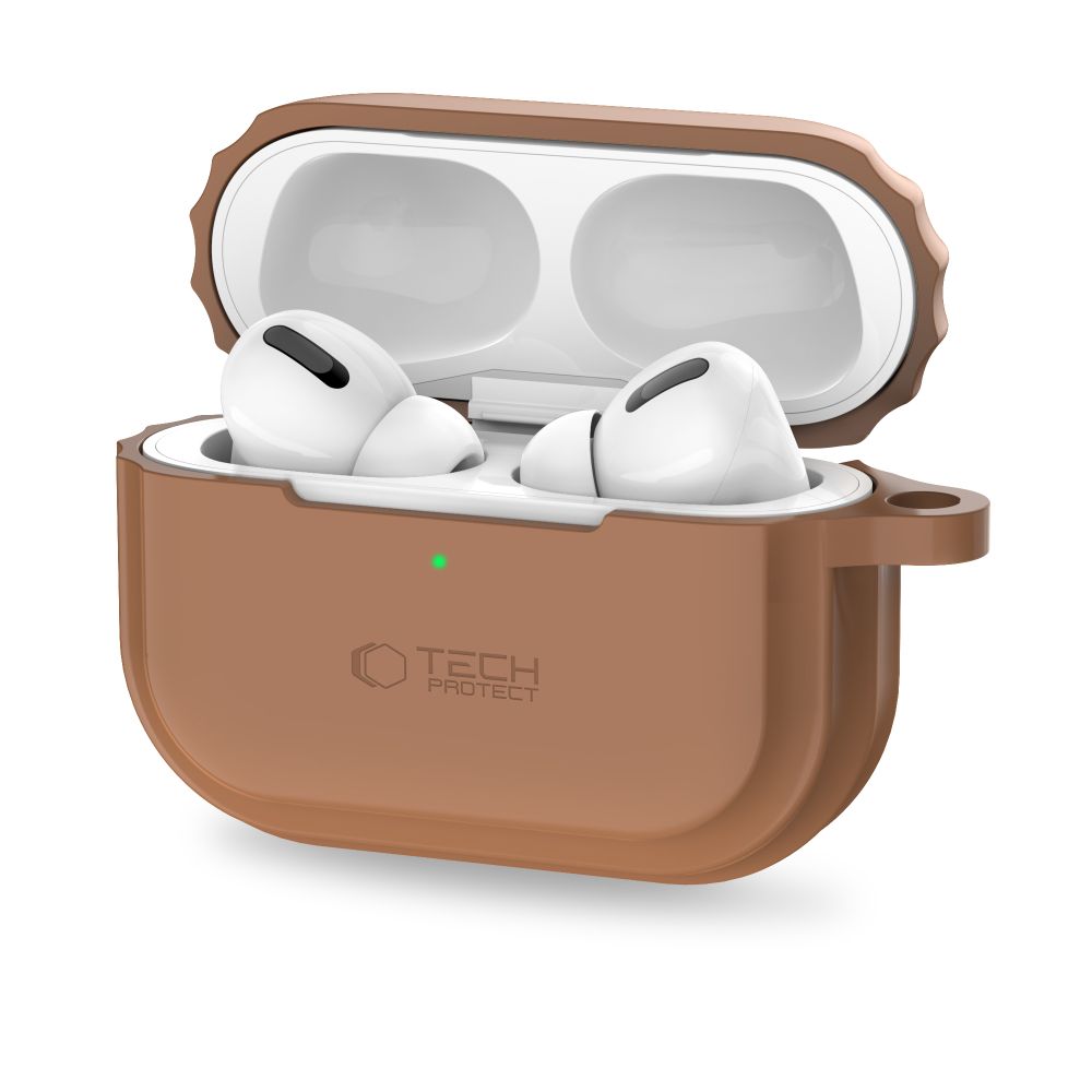 Tech-Protect AirPods Pro 1/2 Skal Silikon Rope Chocolate Brown