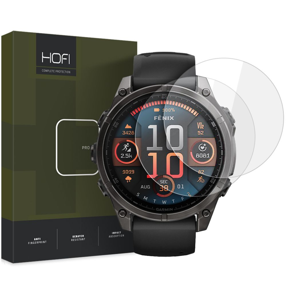 HOFI Garmin Fenix 8 47 mm 2-PACK Skärmskydd Pro+ Heltäckande