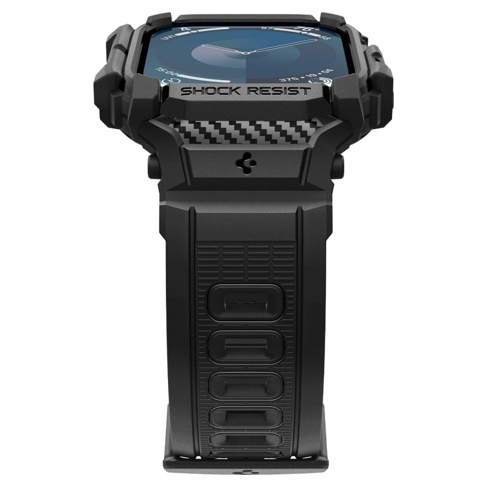 Spigen Apple Watch 10 42 mm Skal/Armband Rugged Armor 'Pro' Matt Svart