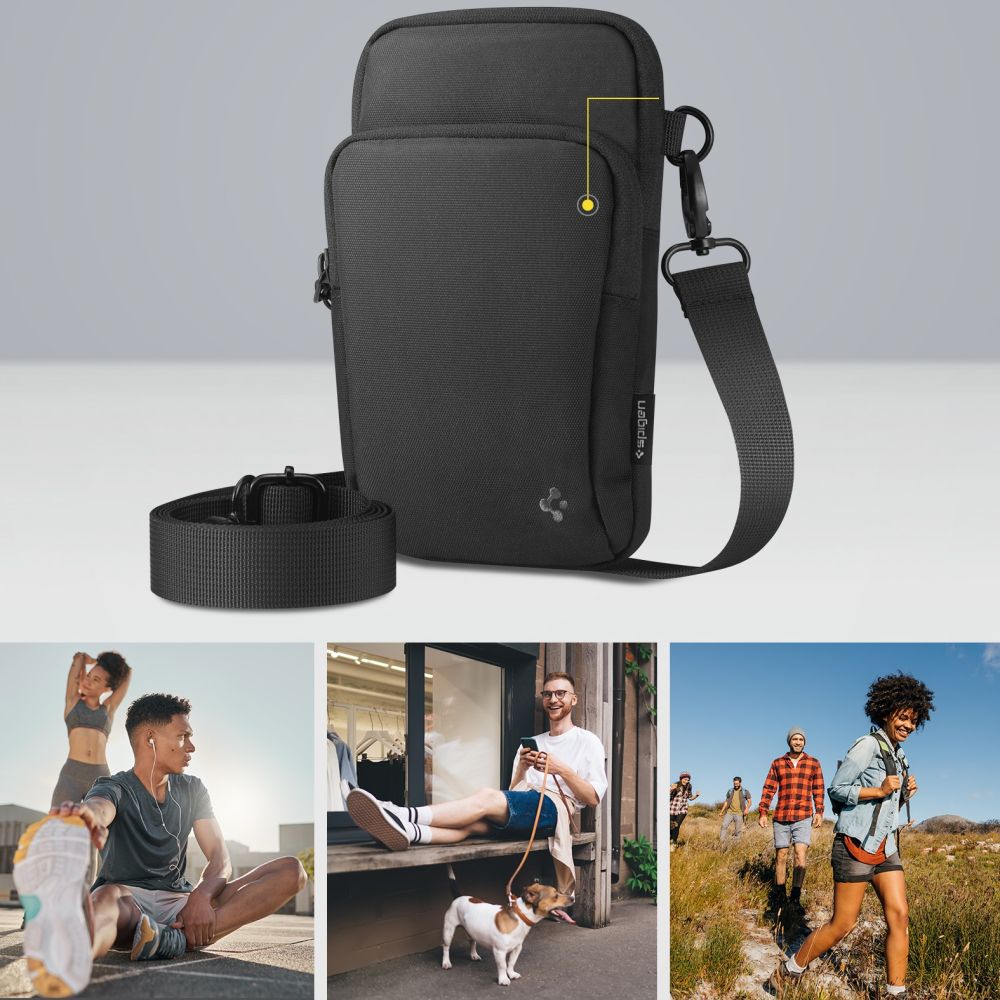 Spigen Crossbody Axelväska Svart