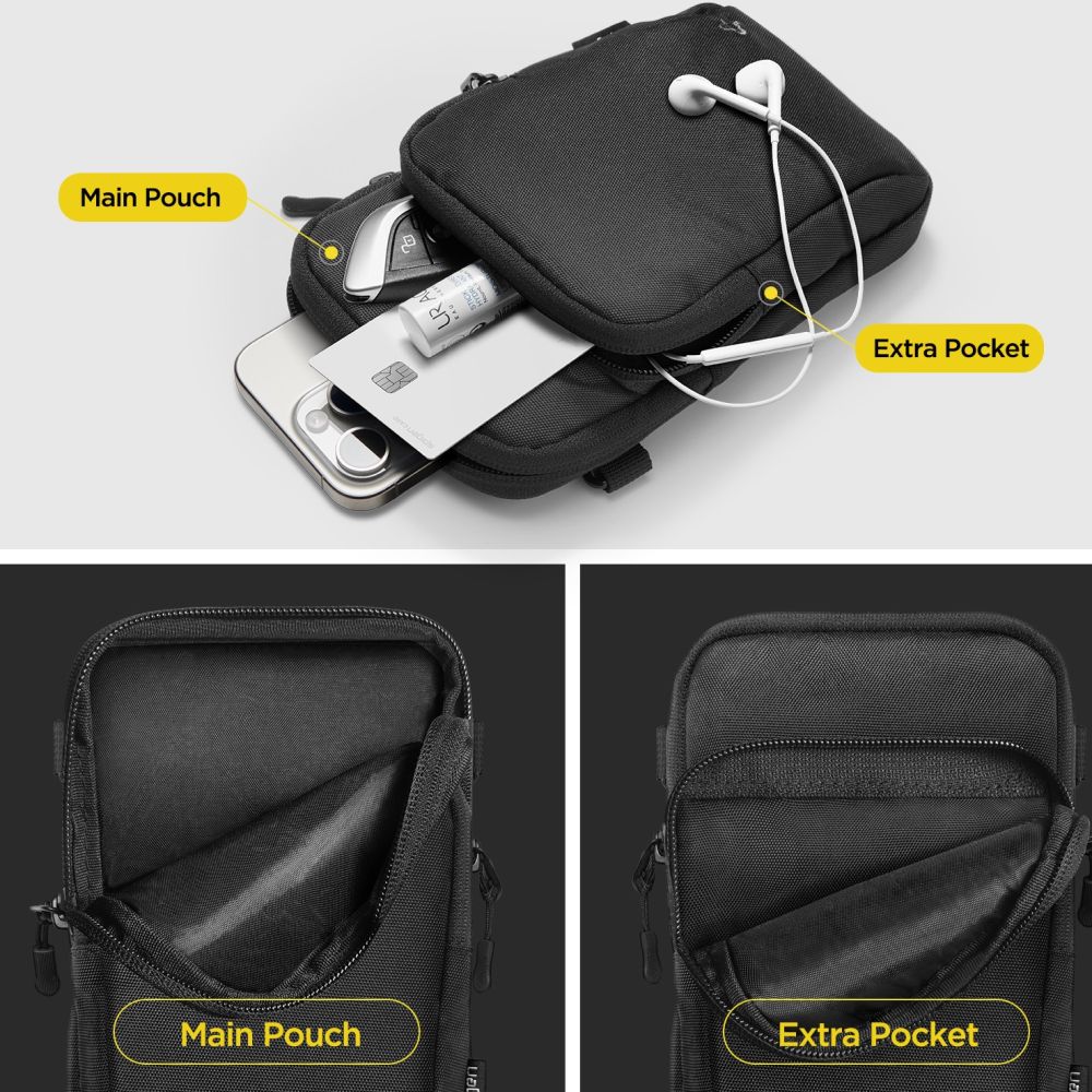 Spigen Crossbody Axelväska Svart