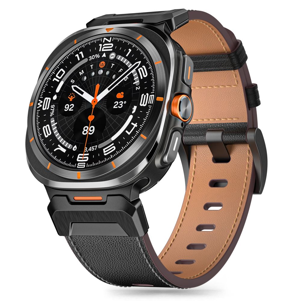 Tech-Protect Galaxy Watch Ultra 47 mm Läder Armband Delta Pro Svart