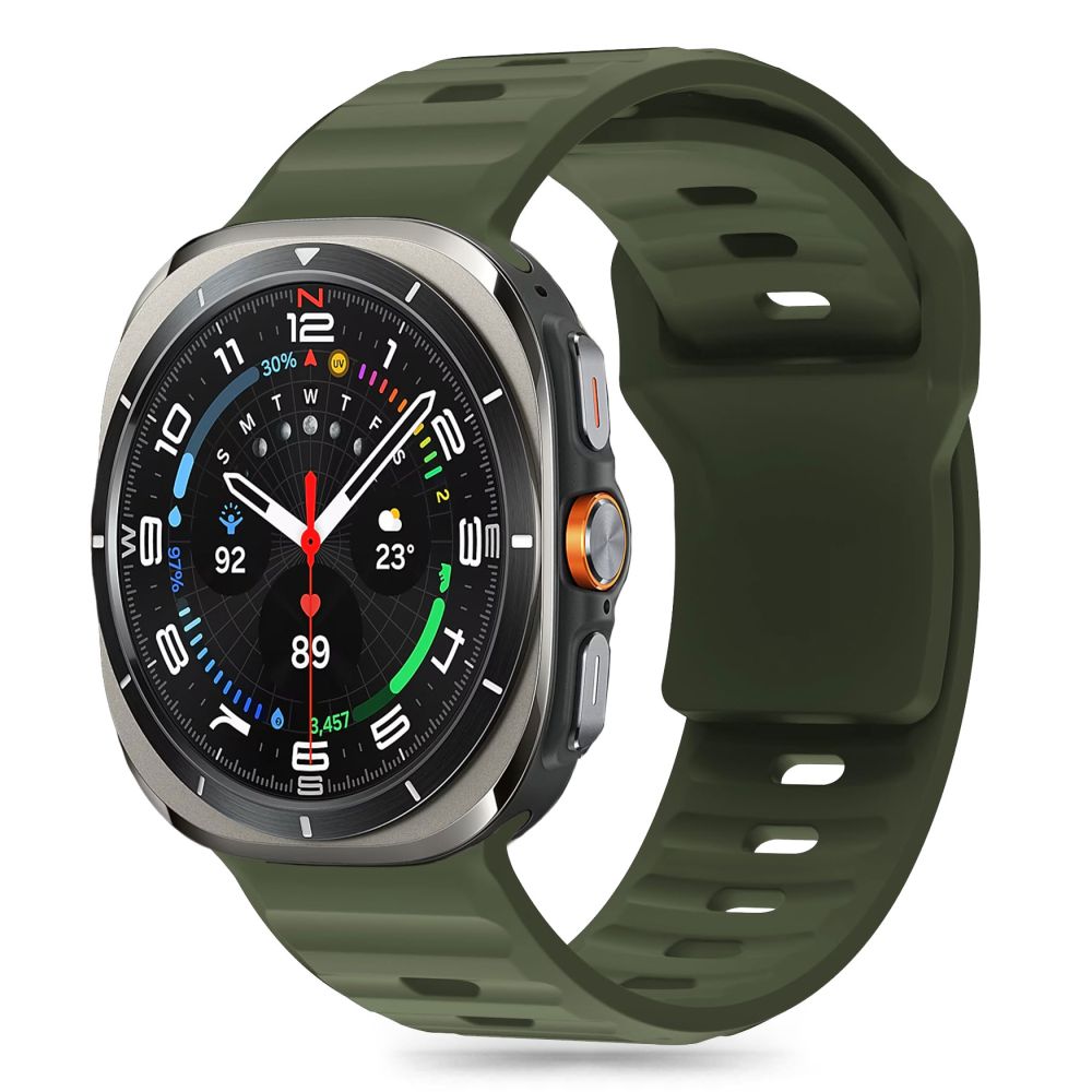 Tech-Protect Galaxy Watch Ultra 47 mm Armband Silicone Line Olive Green