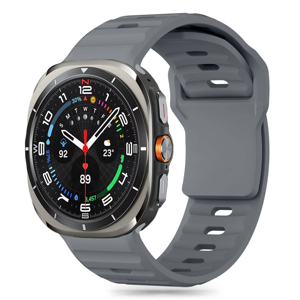 Tech-Protect Galaxy Watch Ultra 47 mm Armband Silicone Line Crayon Grey