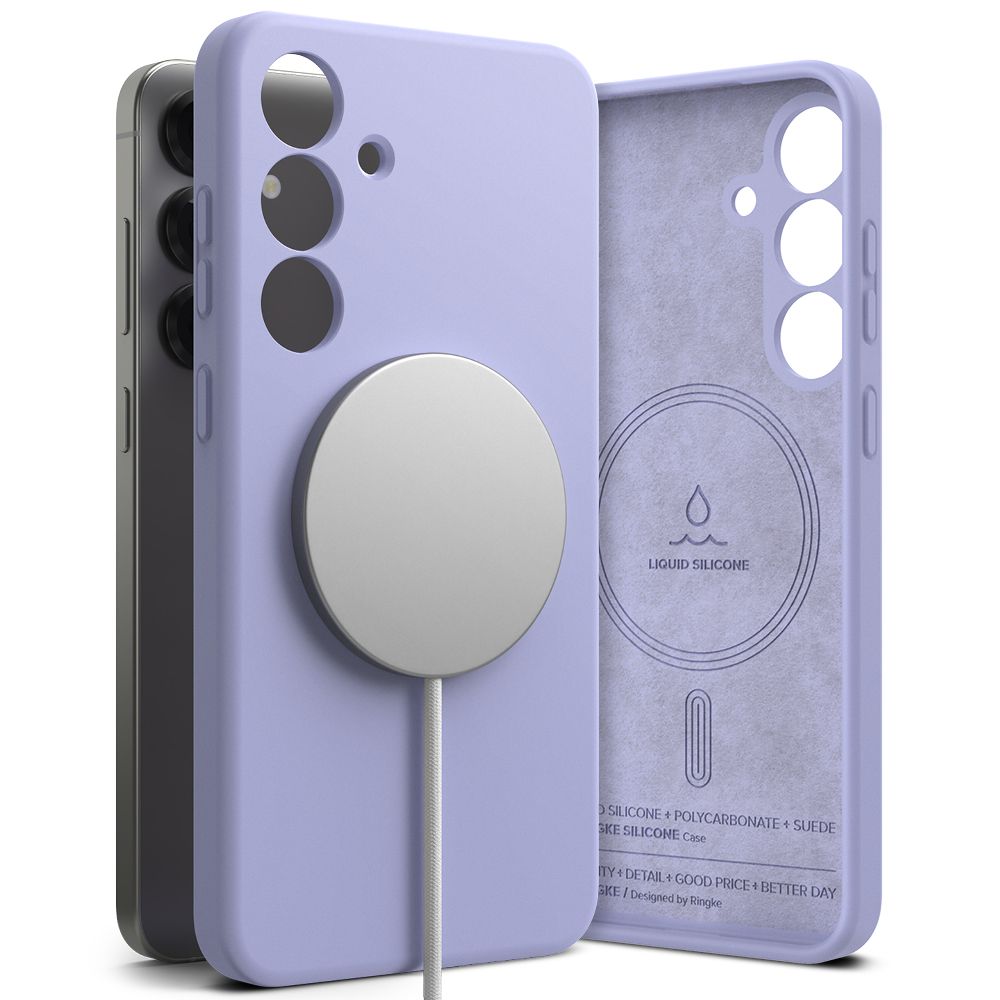 Ringke Galaxy S25 Skal MagSafe Silicone Lavender