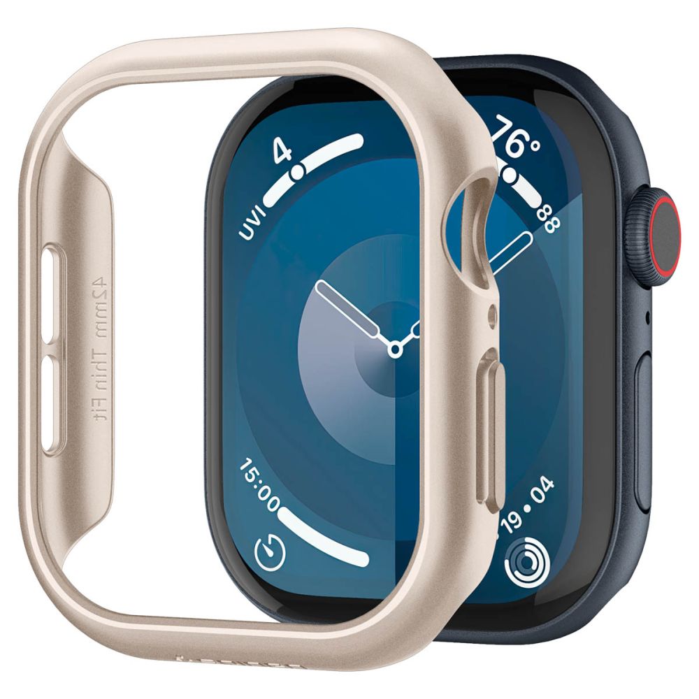 Spigen Apple Watch 10 (42 mm) Skal Thin Fit Starlight