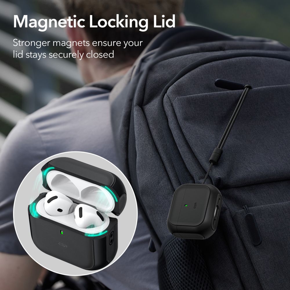 ESR AirPods 4 Skal MagSafe Orbit HaloLock Svart