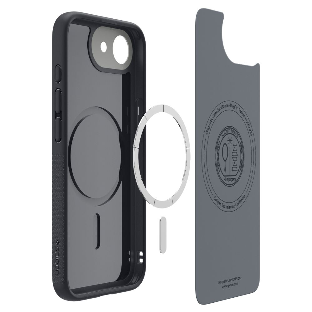 Spigen iPhone 16e Skal MagSafe Mag NanoPop Black Sesame