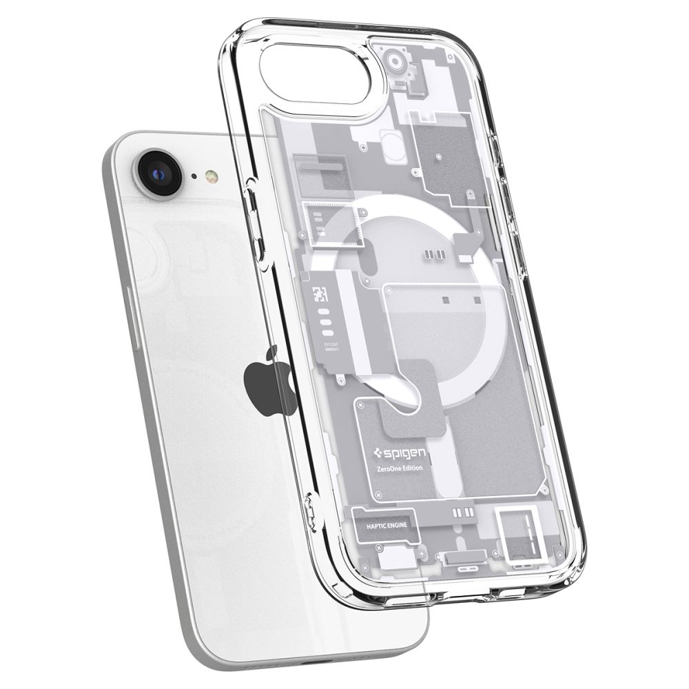 Spigen iPhone 16e Skal MagSafe Ultra Hybrid Zero One Vit