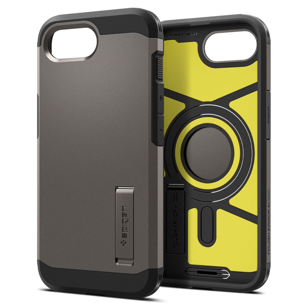 Spigen iPhone 16e Skal MagSafe Tough Armor Gunmetal