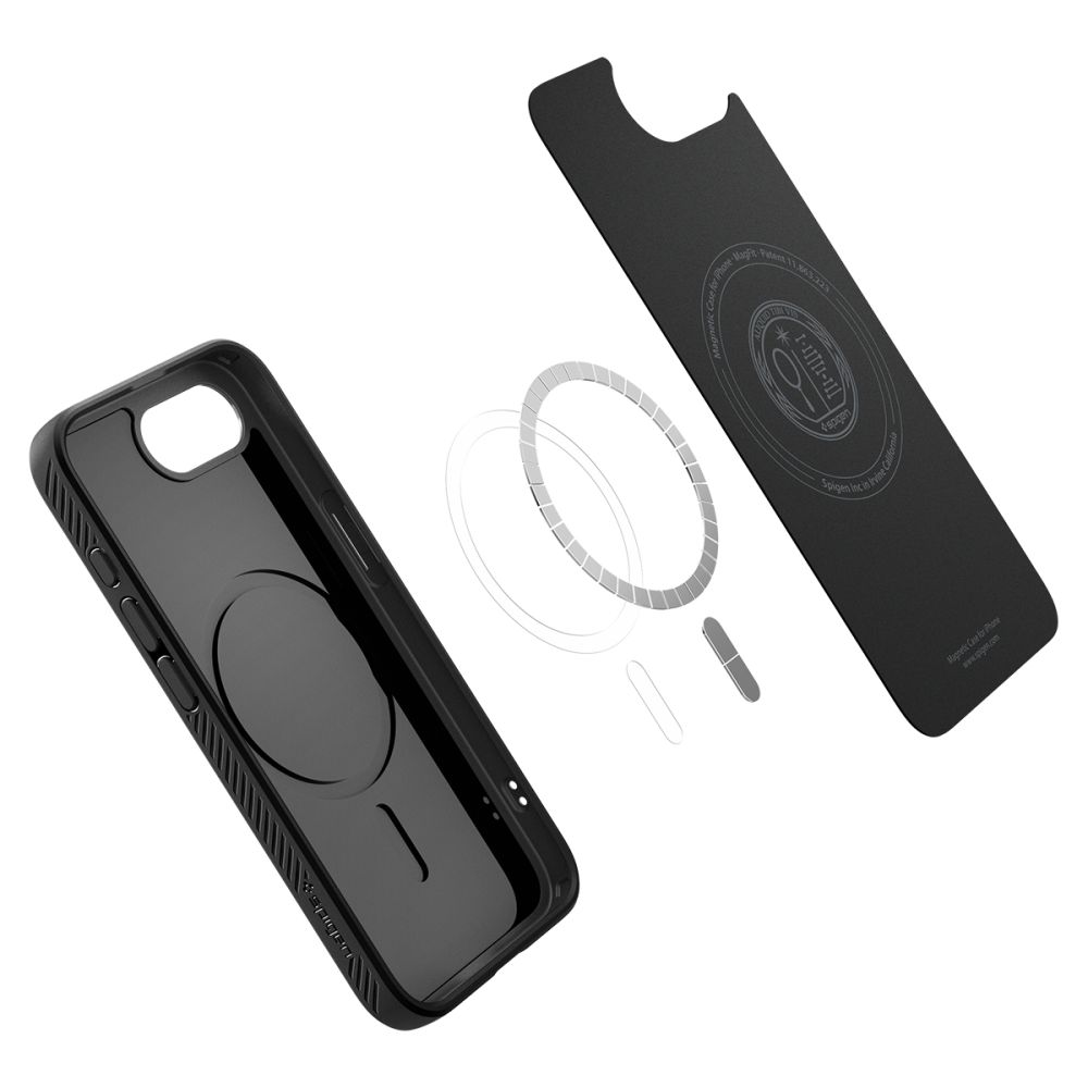 Spigen iPhoen 16e Skal MagSafe Liquid Air Matt Svart