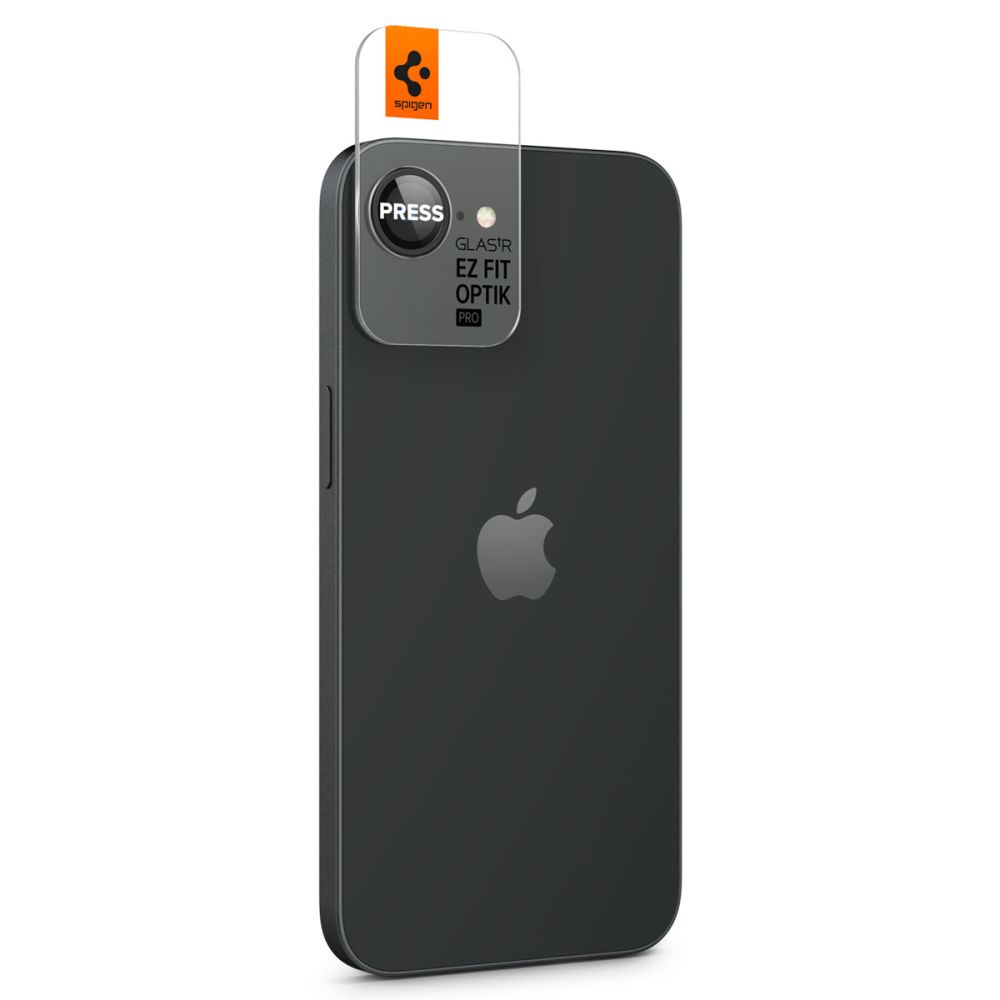 Spigen iPhone 16e 2-PACK Linsskydd GLAS.tR Optik Svart