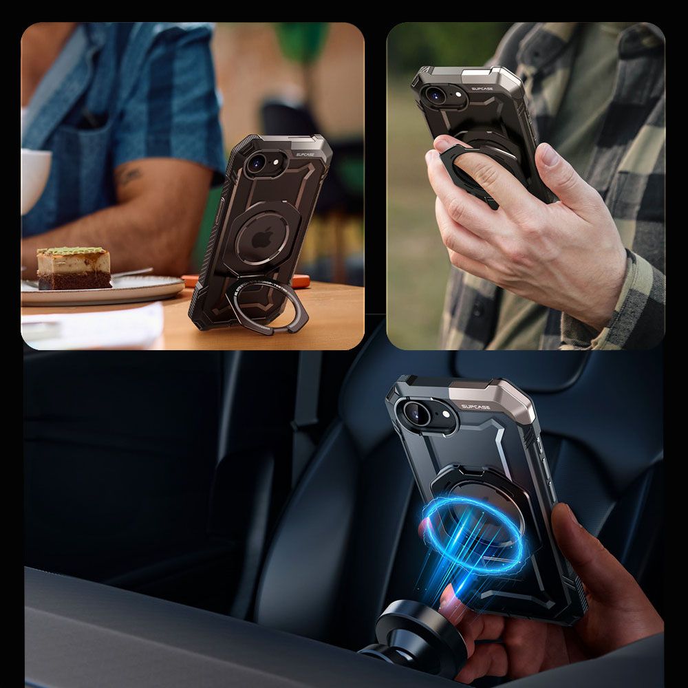 Supcase iPhone 16e Skal MagSafe UB Grip Svart