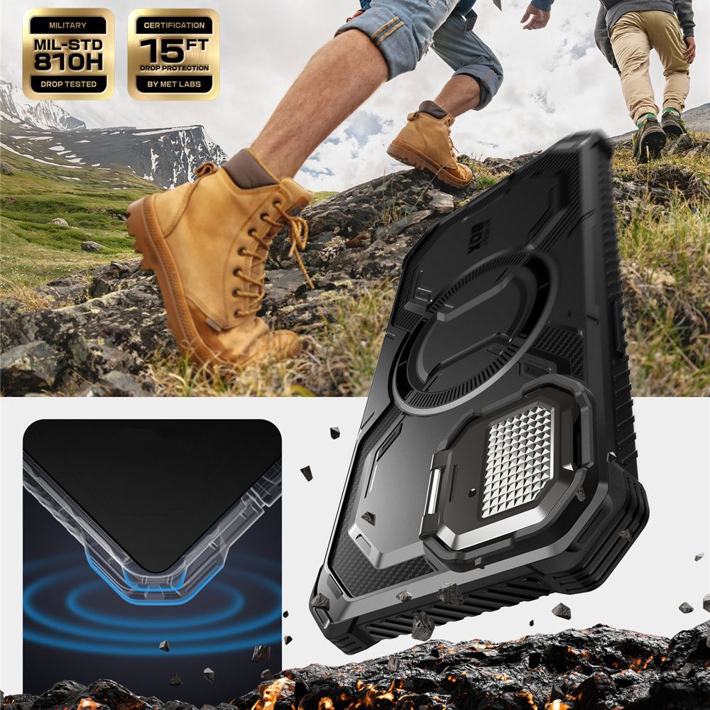 Supcase iPhone 16e Skal MagSafe Iblsn ArmorBox Svart