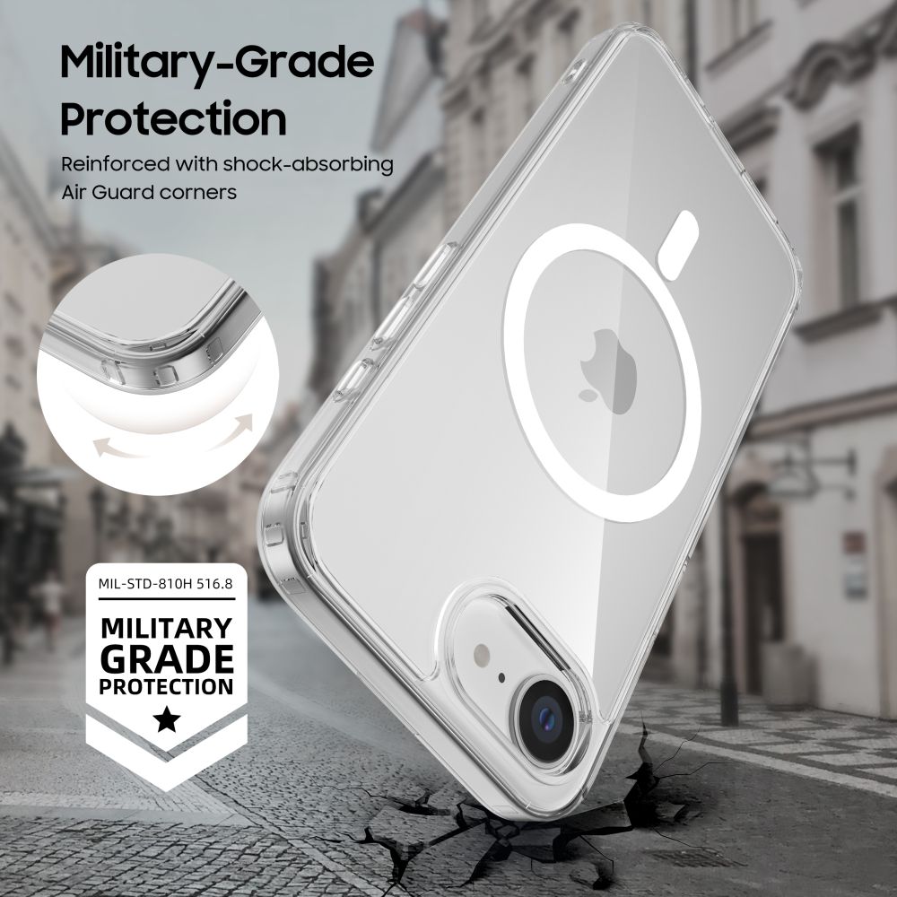 Tech-Protect iPhone 16e Skal MagSafe FlexAir Hybrid Transparent