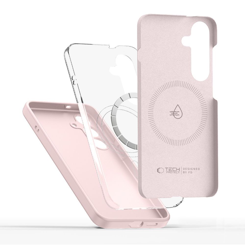 Tech-Protect iPhone 16e Skal MagSafe Liquid Silicone Pink Pearl