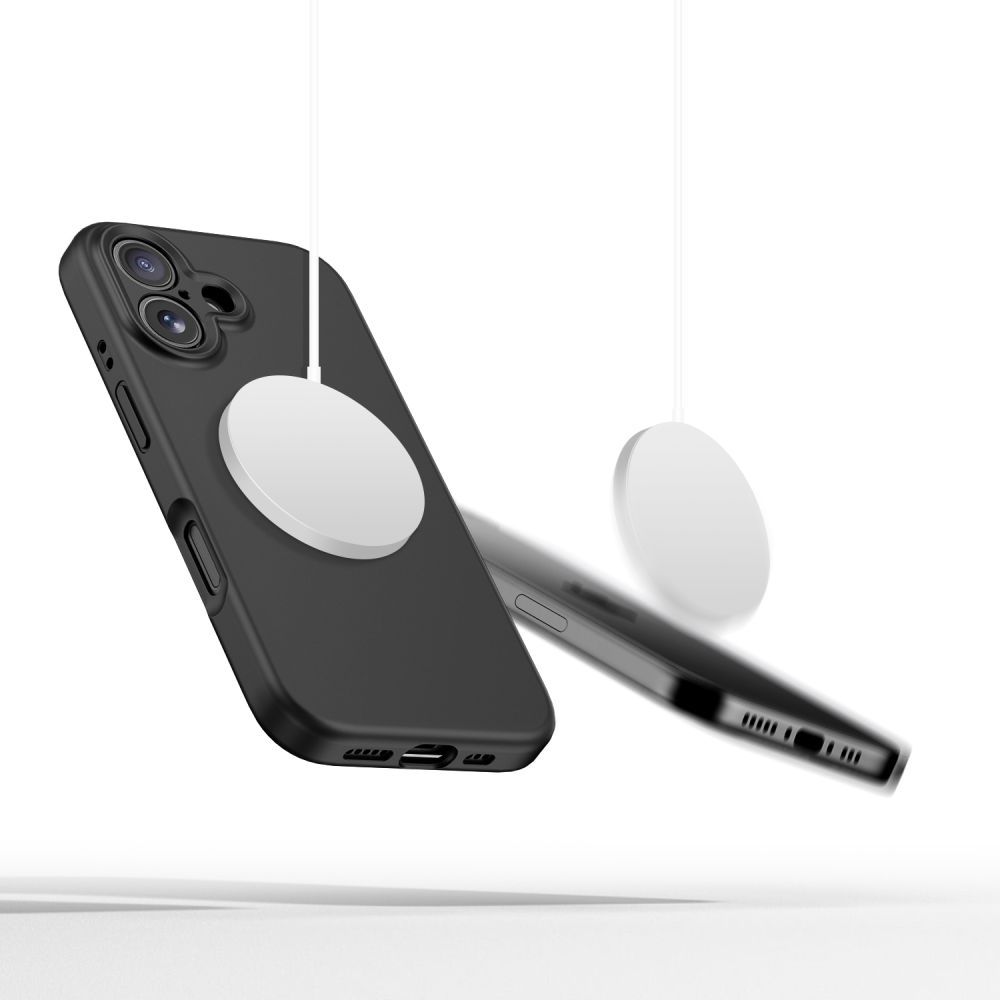 Tech-Protect iPhone 16e Skal MagSafe Liquid Silicone Svart