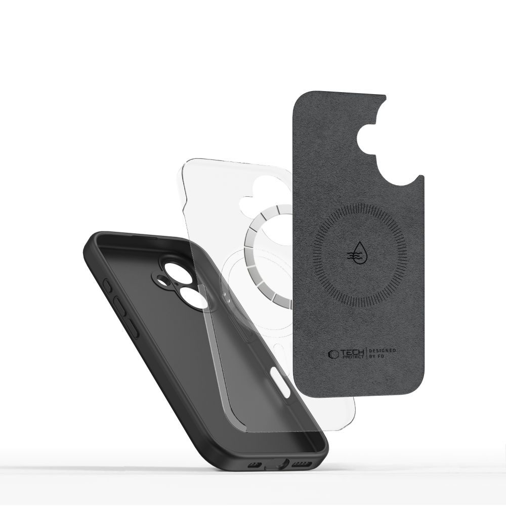 Tech-Protect iPhone 16e Skal MagSafe Liquid Silicone Svart