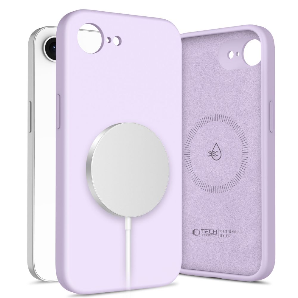 Tech-Protect iPhone 16e Skal MagSafe Liquid Silicone Mauve