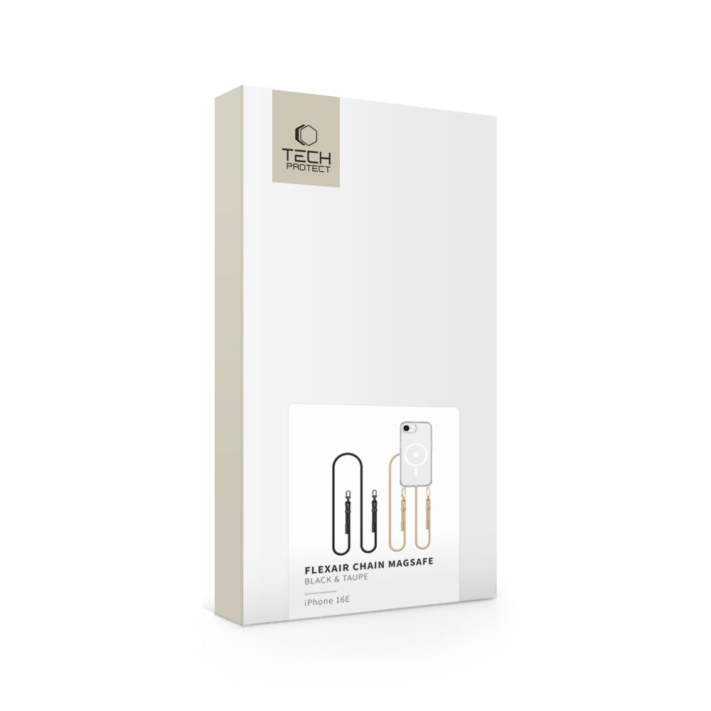 Tech-Protect iPhone 16e Skal MagSafe FlexAir Chain Svart/Taupe