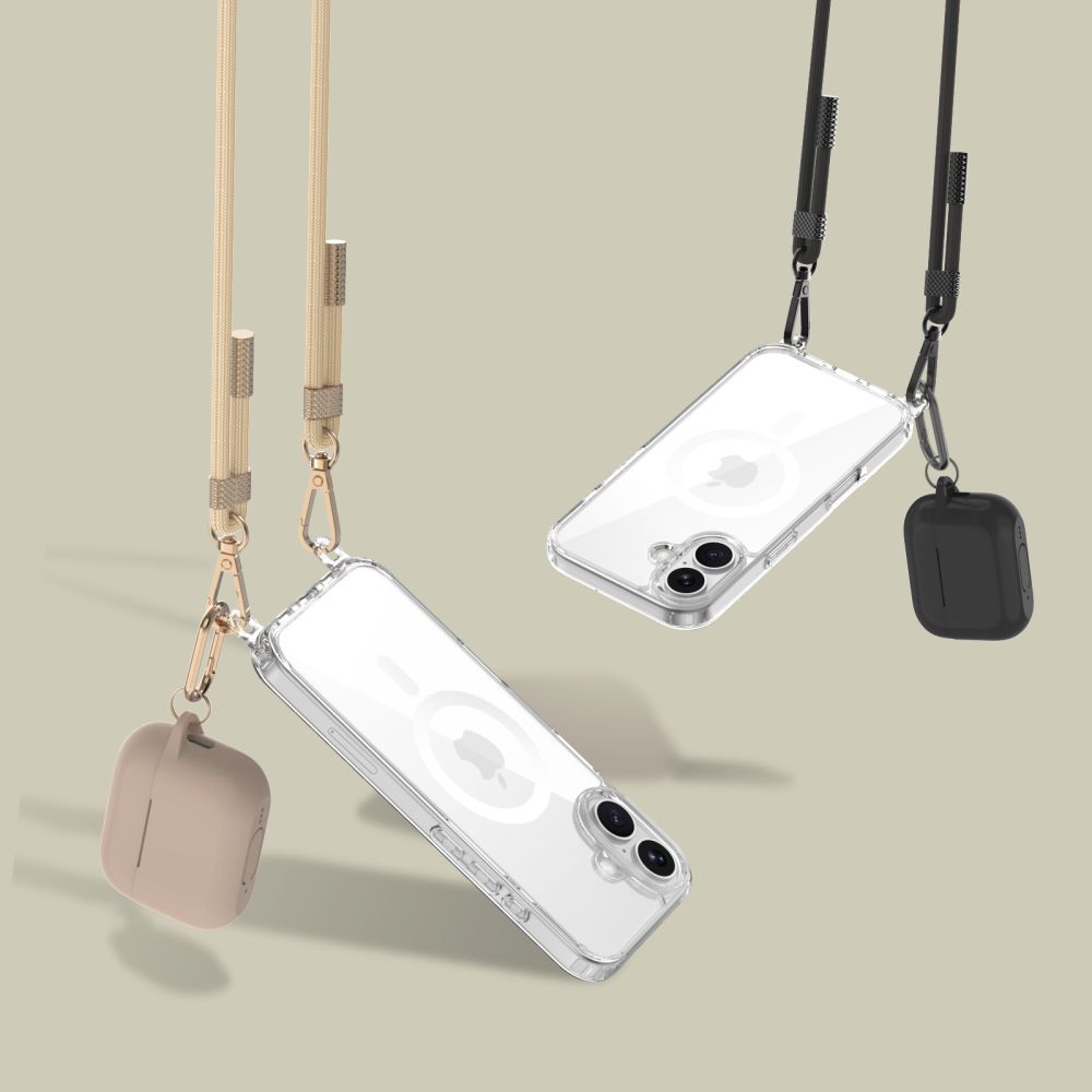 Tech-Protect iPhone 16e Skal MagSafe FlexAir Chain Svart/Taupe