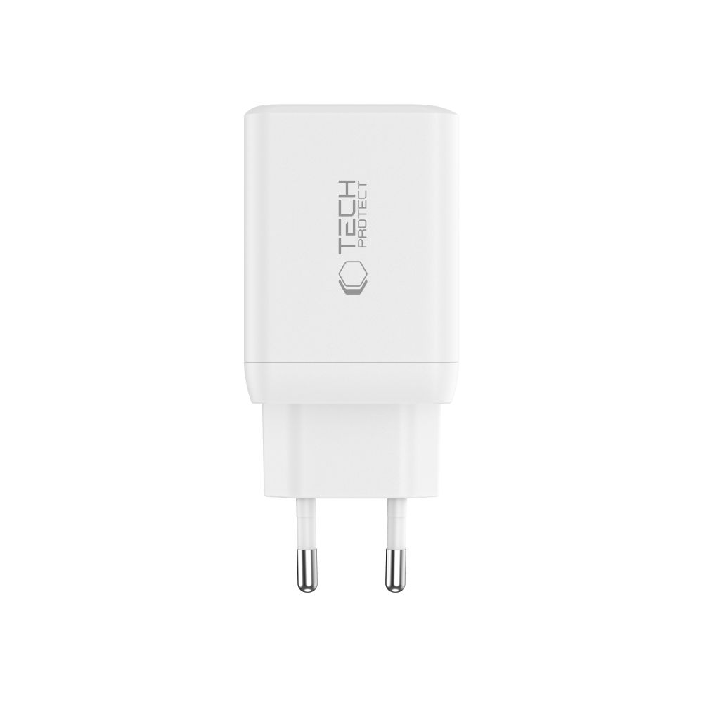Tech-Protect 45W Väggladdare PD Inkl. USB-C Kabel Vit