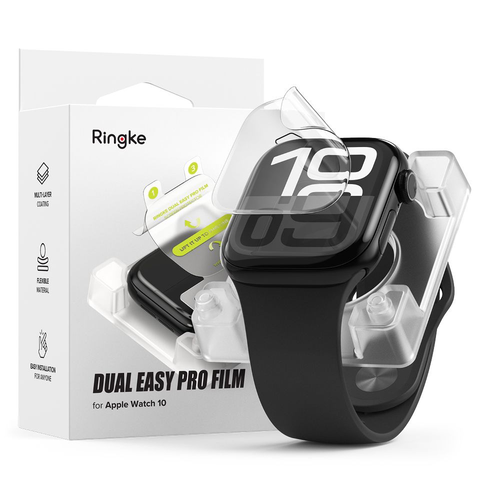 Ringke Apple Watch 10 42 mm 2-PACK Skärmskydd DualEasy