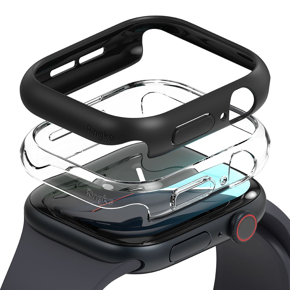 Ringke Apple Watch 10 42 mm 2-PACK Skal Slim Transparent/Svart