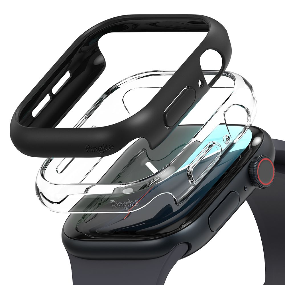 Ringke Apple Watch 10 42 mm 2-PACK Skal Slim Transparent/Svart