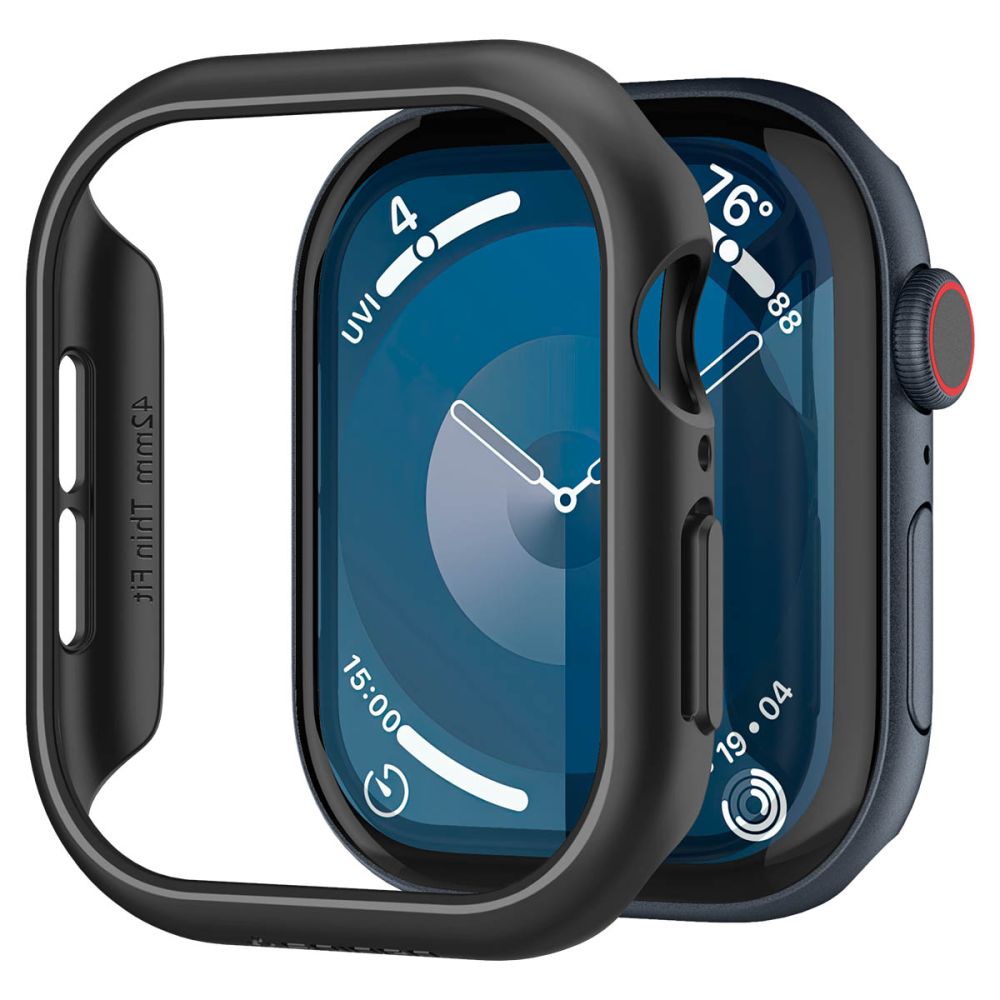 Spigen Apple Watch 10 42 mm Skal Thin Fit Svart