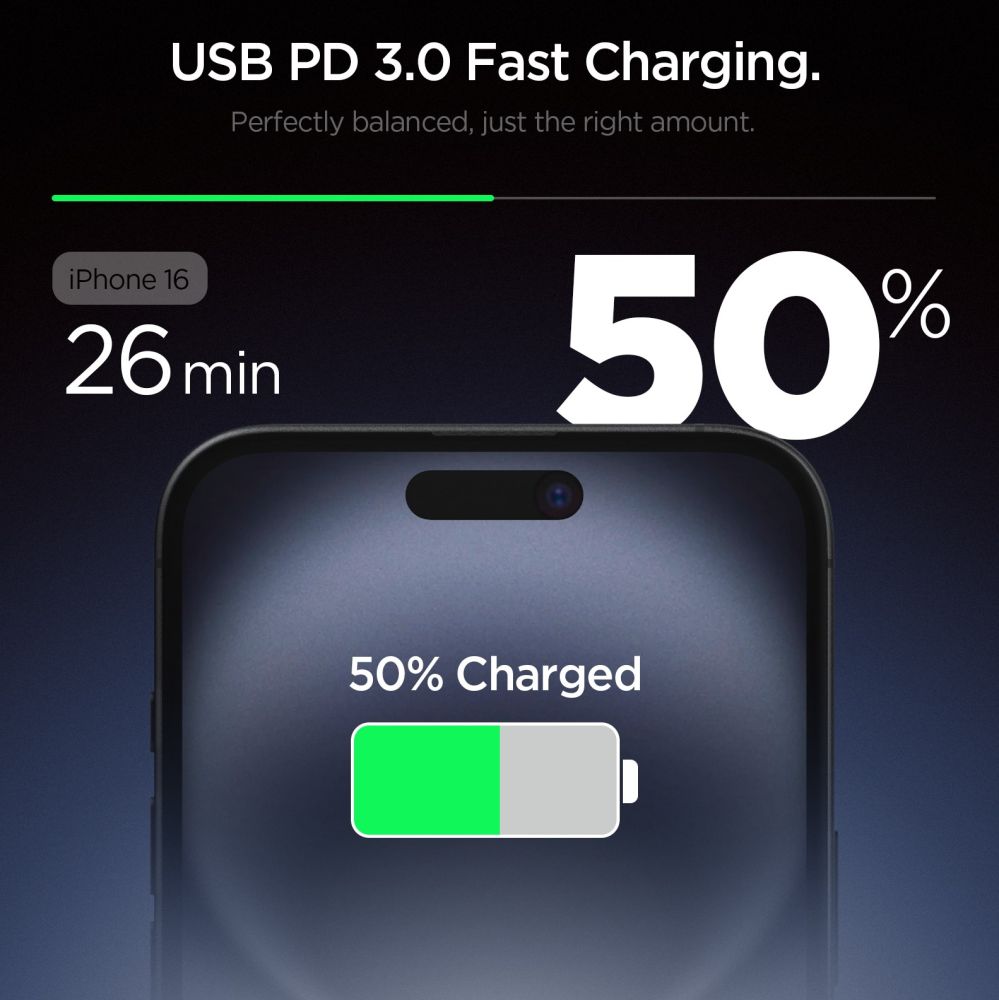 Spigen 20W USB-C Väggladdare Essential Svart