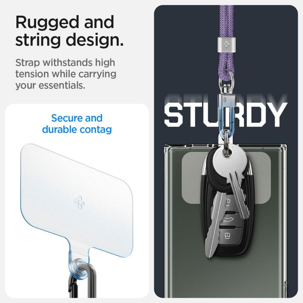 Spigen Mobilsnöre / Handledsrem Strap Set Deep Purple
