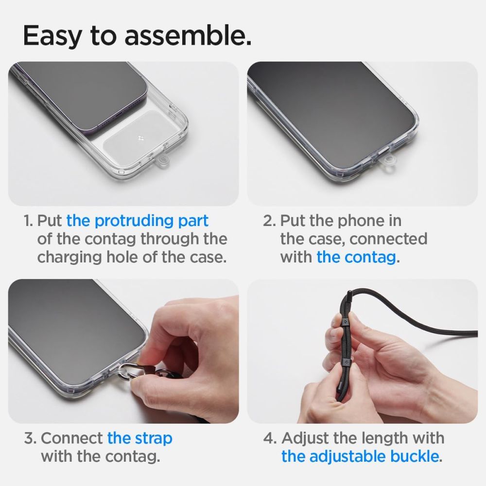 Spigen Mobilsnöre / Handledsrem Strap Set Deep Purple
