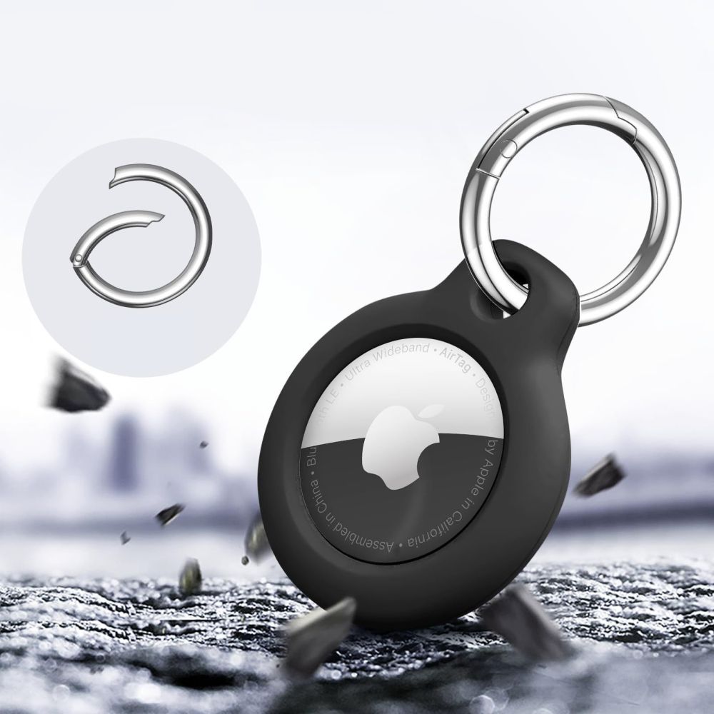 Tech-Protect Apple AirTag 2-PACK Hållare Rough Svart