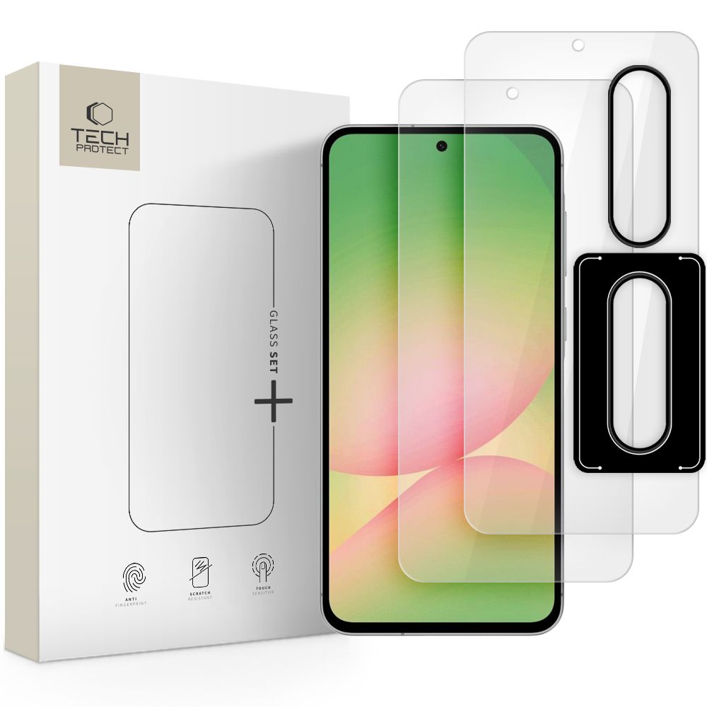 Tech-Protect Galaxy A36 / A56 5G 3-PACK Skärmskydd/Linsskydd